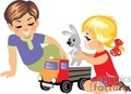 Children Playing At School Clip Art